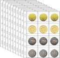 10 Sheets Coin Collection Pages, Coins Pocket Page by Ettonsun