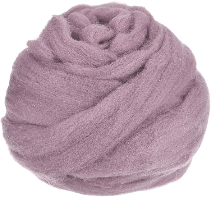 uxcell Needle Felting Wool, 3.5 Oz Nature Fibre Wool Yarn Roving by uxcell