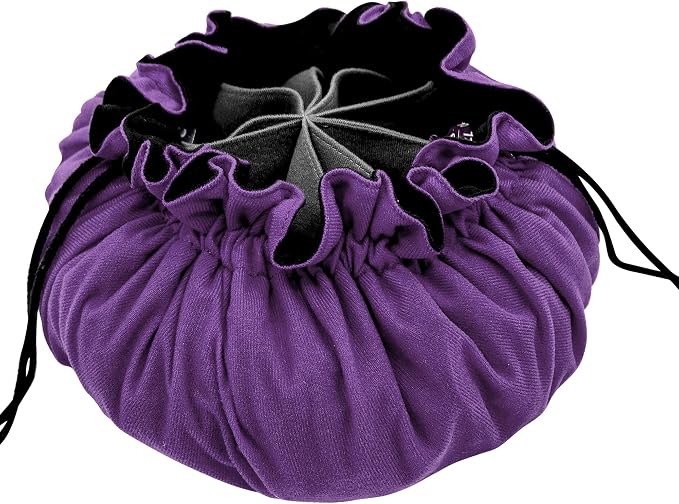 SIQUK Large Dice Bag with Pockets Big Capacity Dice Bag Drawstring Dice Pouch - Image 3