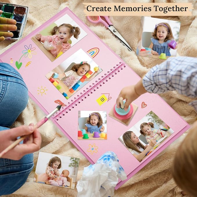 Scrapbook 7x7 Inch DIY Scrapbook Album Hardcover Kraft Paper 40 pages/20 sheets - Image 3
