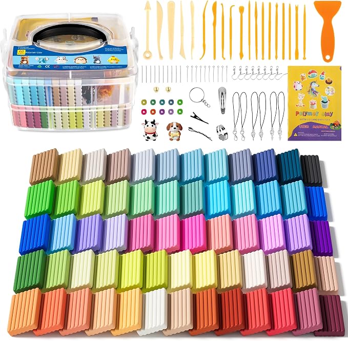 Aestd-ST Polymer Clay 62 Colors, Oven Bake Modeling Clay by Aestd-STqualityclay