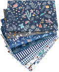 Aubliss 8pcs Fat Quarter Fabric Bundles 20'' x 20'' Cotton Craft Fabric Pre-Cut by Aubliss