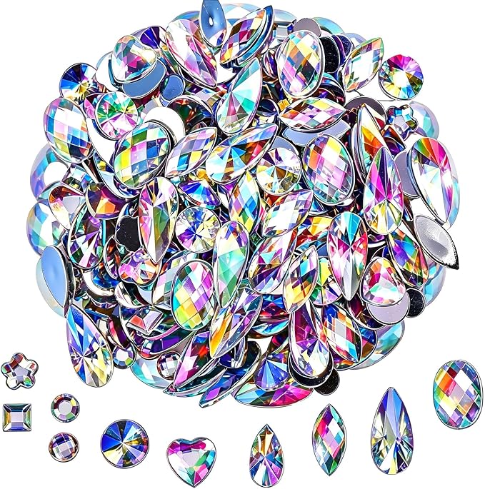1000 Pcs Crystal AB Colorful Jewels Gems by KDCQAH