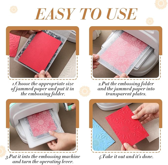 Geiserailie 1 Pcs Embossing Folders 2d/3D Embossing Machine Template Paper Card - Image 3