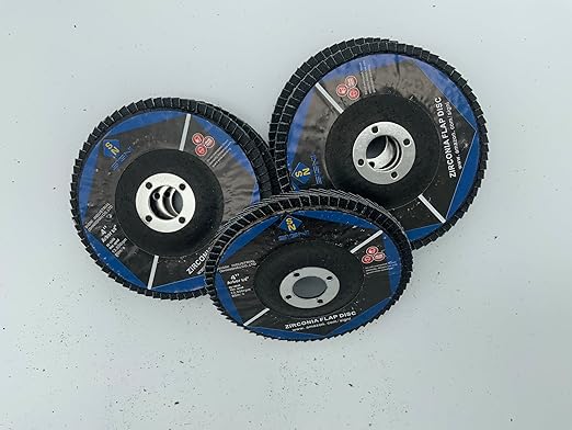 SIGNI 4" x 5/8" Premium Zirconia Flap Discs T27 10-Pack (Grit 120#)