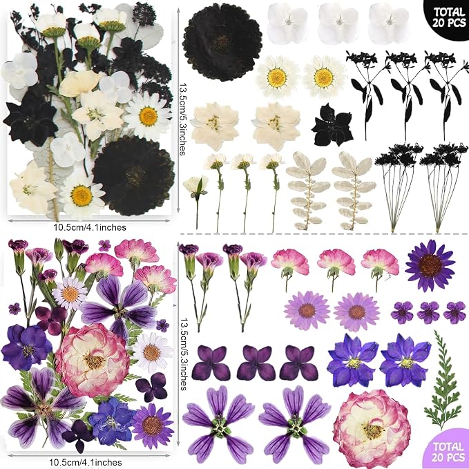 301Pcs Multi-Style Dried Pressed Flowers & Leaves - Image 7