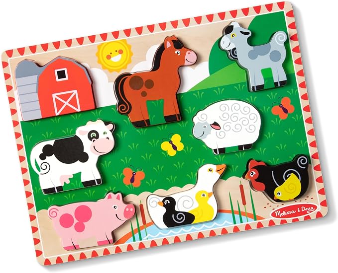 Melissa & Doug Farm Wooden Chunky Puzzle by Unknown