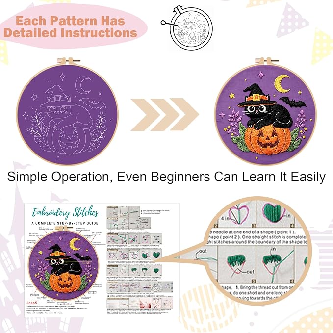 Nuberlic Halloween Embroidery Kit - Image 3