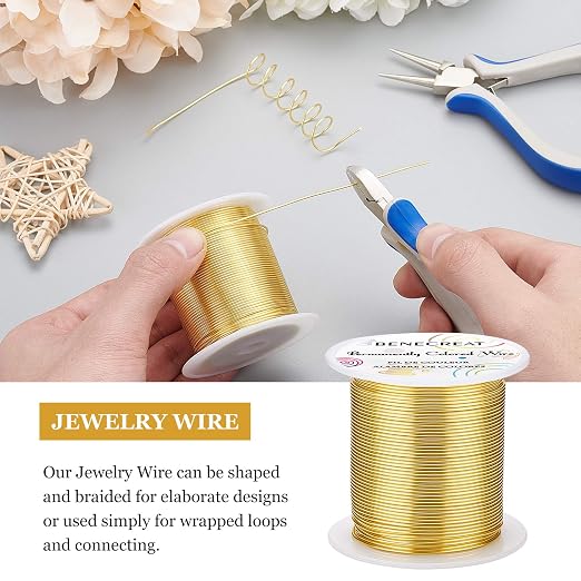 BENECREAT 18 Gauge 32 Yards Gold Jewelry Wire - Image 4