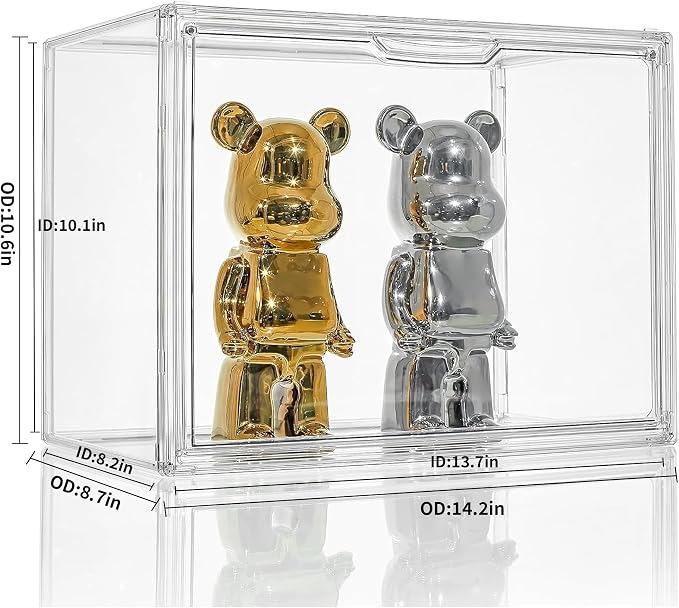 Attelite Clear Acrylic Display Case, Display Storage Box Countertop - Image 2