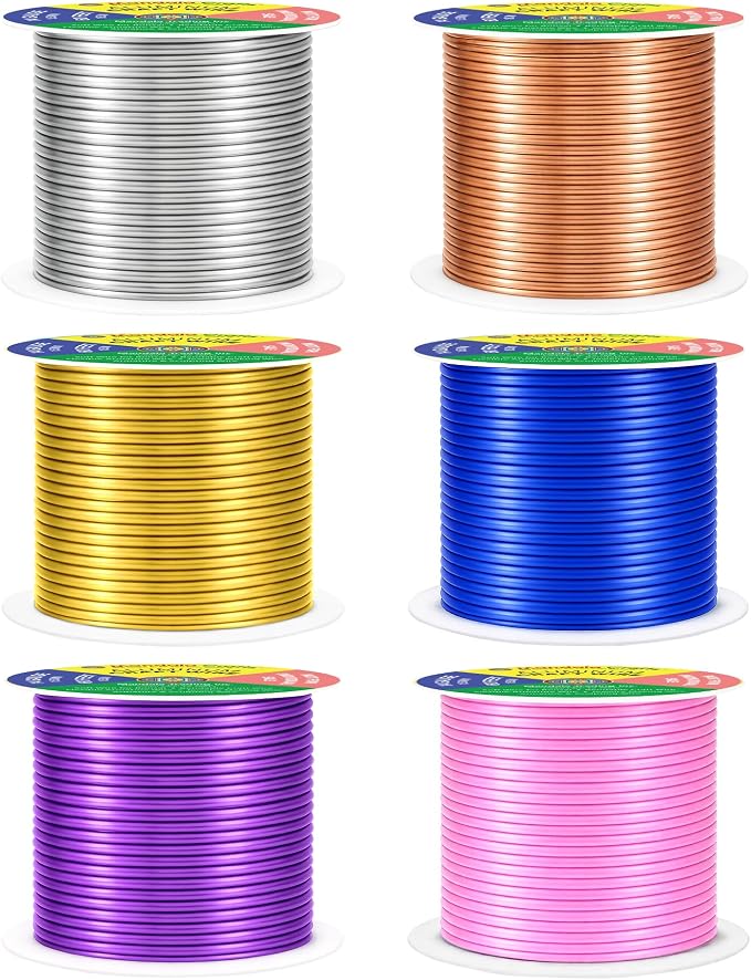 Mandala Crafts 14 GA Gold Blue Purple Assorted Anodized Aluminum Craft Wire | - Image 2
