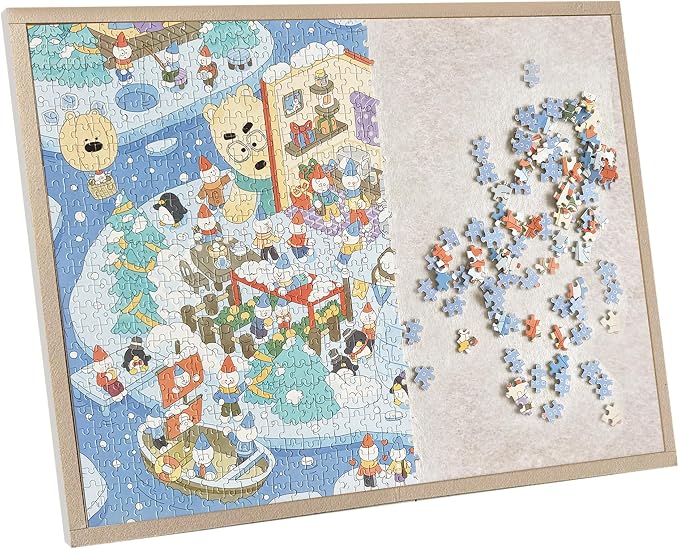 1000 Pieces Puzzle Board, 31.5x23.6 Felt Puzzle Storage Mat | Portable surface by Buyitnow