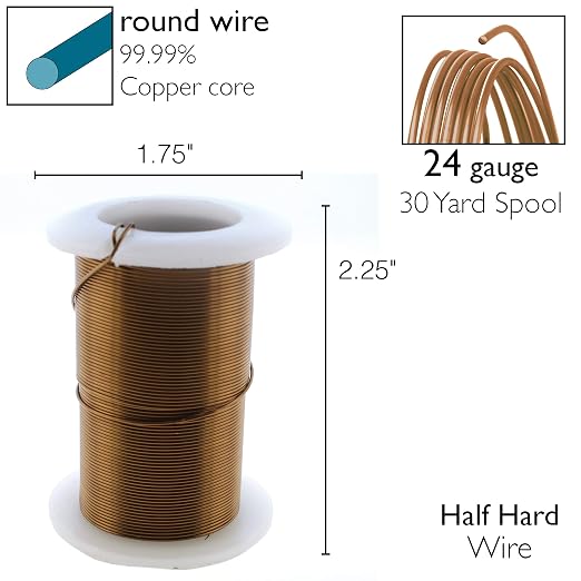 The Beadsmith Wire Elements 24-Gauge Lacquered Tarnish-Resistant Copper Wire - Image 4