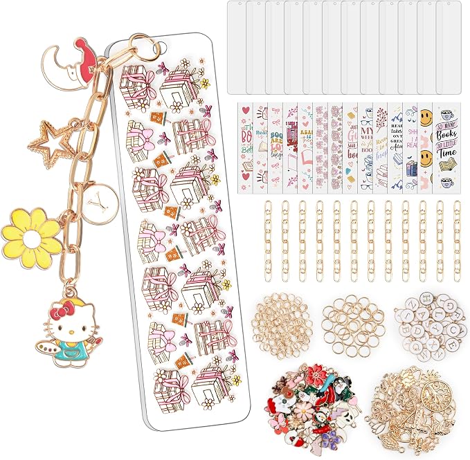 244 Pcs Bow Acrylic Bookmark Blanks Thicken 15 DIY Bookmark Making 17 Bow UV by HOMAR