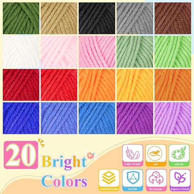 Aeelike Complete Beginner Kit 87PCS, Crochet Kit - Image 6