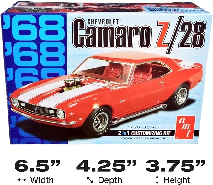 AMT 1968 Chevy Camaro Z/28 1:25 Scale Model Kit - Image 5
