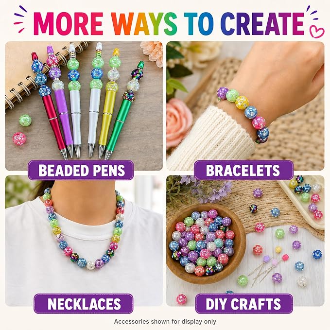 100 Pcs Beads for Pens - 16mm Focal Beads for Beadable Pens - Image 5