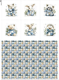 Winter Animals Patchwork Quilting Fabric Panel – 6× Blocks + Bonus Patchwork by FabricsTown