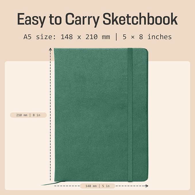 BROWNSTONE JOURNALS A5 Sketch Book Hardcover - Image 3
