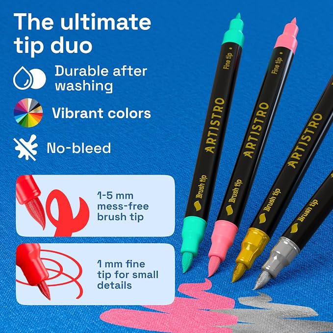 ARTISTRO 72 Dual-Tip Fabric Markers - Image 5