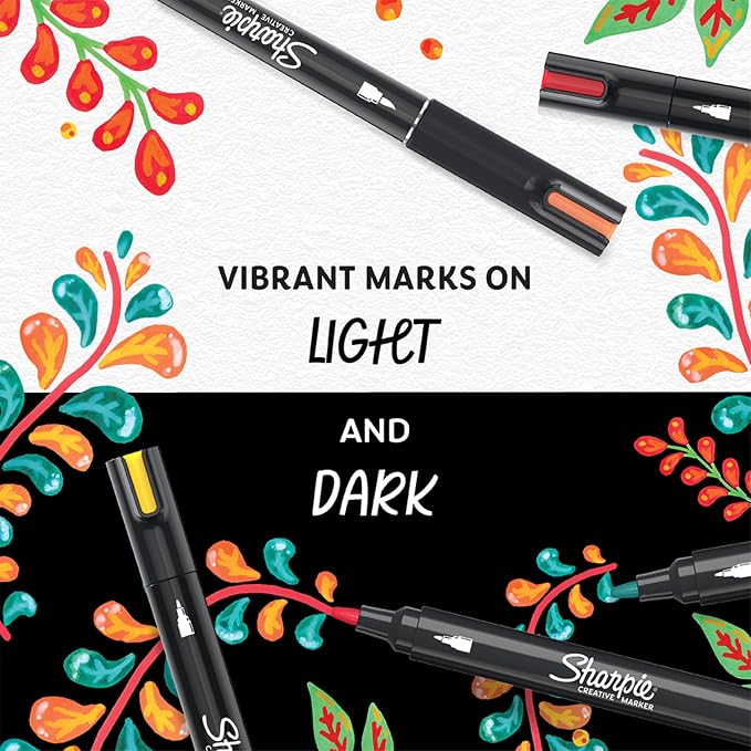 Sharpie Creative Markers, Combo Pack, Water-Based Acrylic, Bullet & Brush Tips - Image 4