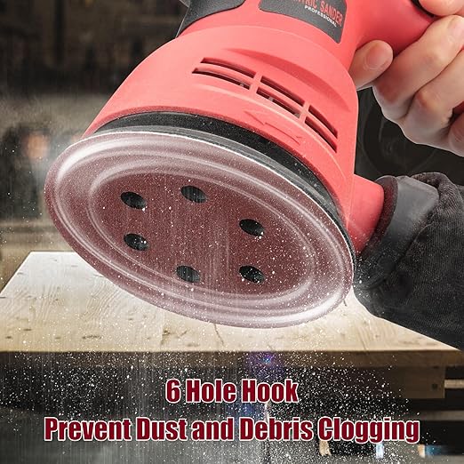 100 PCS 6 Inch Sanding Discs 320 Grit Hook and Loop Sandpaper, Round Orbital Sand Paper Discs for Sander