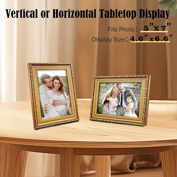 5×7 Picture Frame Gold, Picture Frames - Image 6
