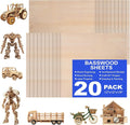 20 Pack 12"x12"x1/8" Basswood Sheets by Unknown