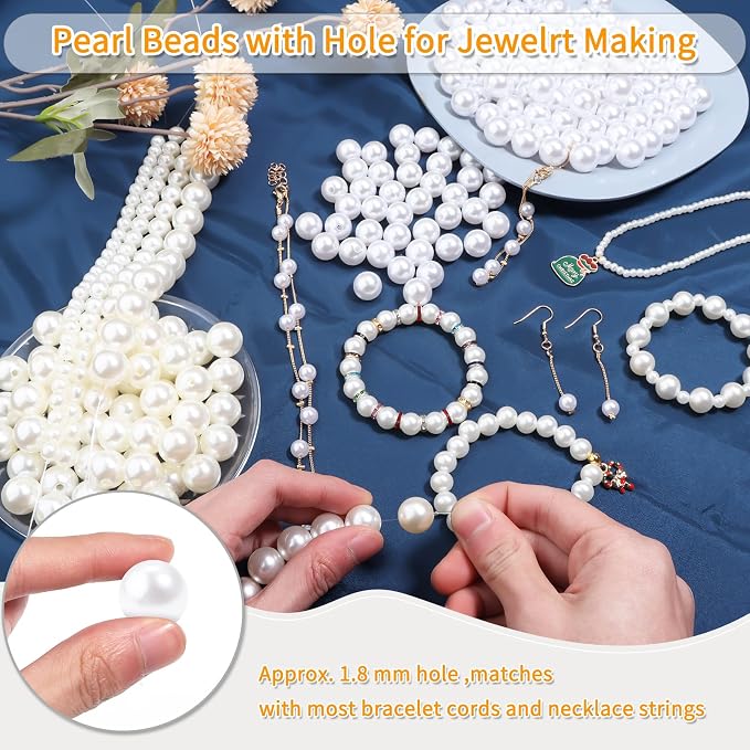 1500pcs Wine Red 5mm Pearl Beads - Image 3