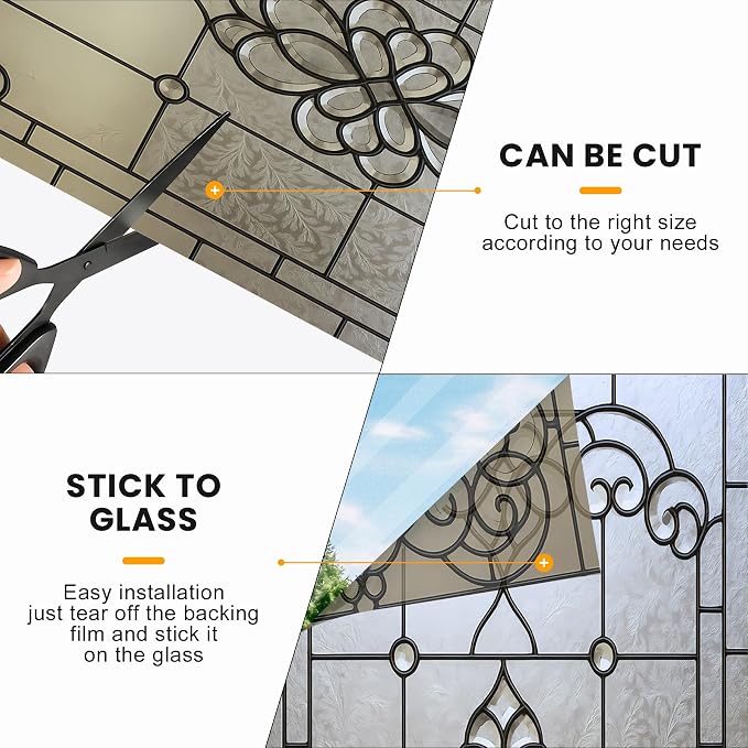 Stained Glass Window Privacy Film Static Cling - Image 6