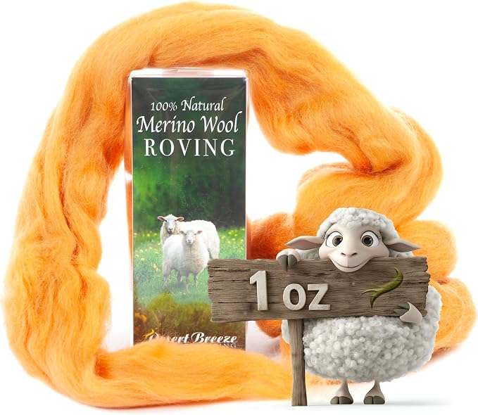 Desert Breeze Distributing 100% Natural Merino Wool Roving by DesertBreezeDistributing