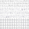 SANNIX 156Pcs/6 Sets Letter Charms, Alphabet ABC Letter Charms 3 Styles Capital by SANNIX