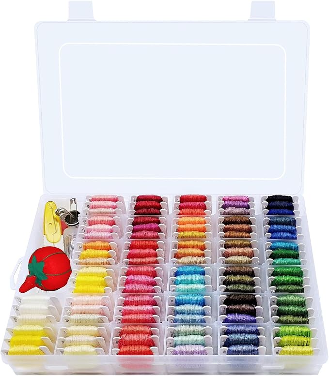 Peirich Embroidery Floss Cross Stitch Supplies, Friendship Bracelets String Kit by Peirich