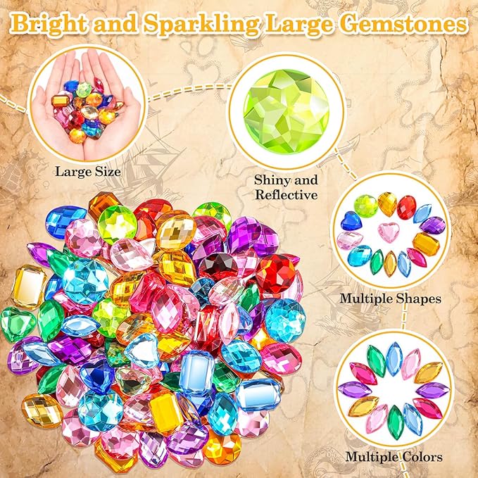 anezus 120PCS Craft Jumbo Jewels, Large Sequins - Image 5