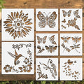 8 Pcs Large Flower Stencils for Painting, 9.84 X 9.84 Inch Flower Stencils for by FRAGRANTGARDEN