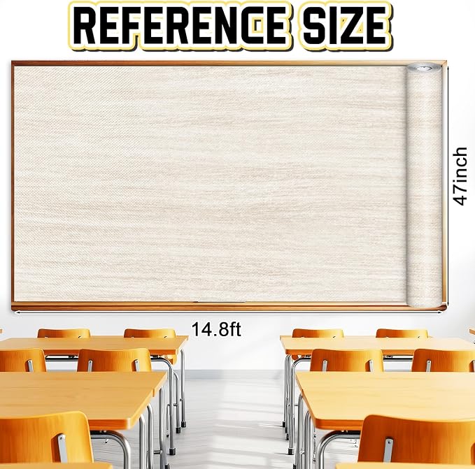 Inkspire Shiplap Bulletin Board Paper Roll, 14.8FTx47IN Large Reusable - Image 2
