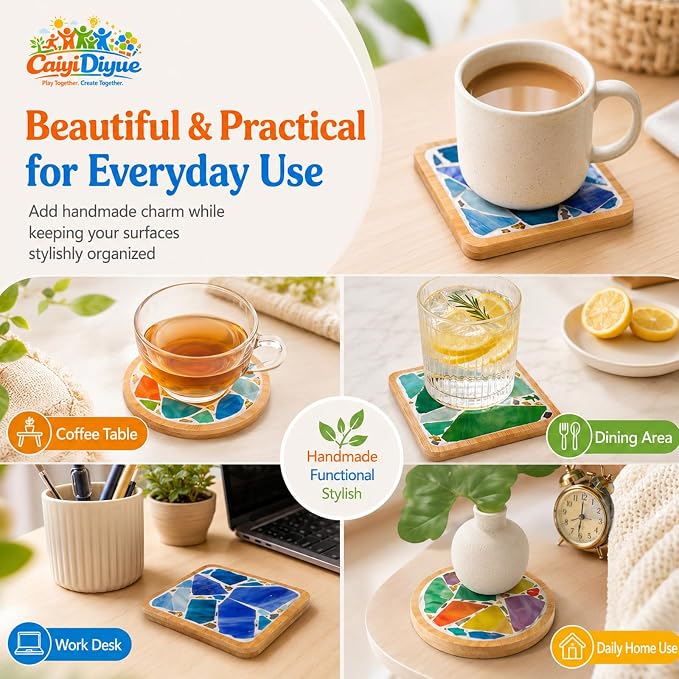 CaiyiDiyue 6 Sets DIY Glass Mosaic Tiles - Image 8
