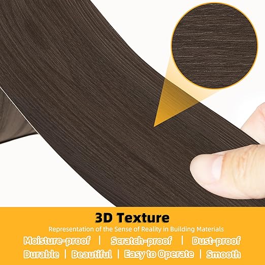 GSCIT Club Red Walnut Wallpaper, 15.7 inch X 15ft Self Adhesive Wood Grain Repair Tape Patch for Tables, Chairs, Baseboards, Doors, Windows, Floors, Handicraft DIY.