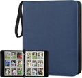 GERMUN 3 Ring 9 Pocket Zipper Card Binder, 720 Double Sided Standard PU Trading by GERMUN