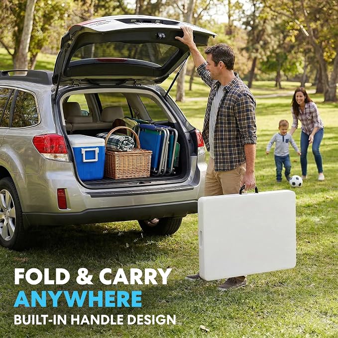 SIMPLI-Magic White Foldable Table, and Picnics - Image 6