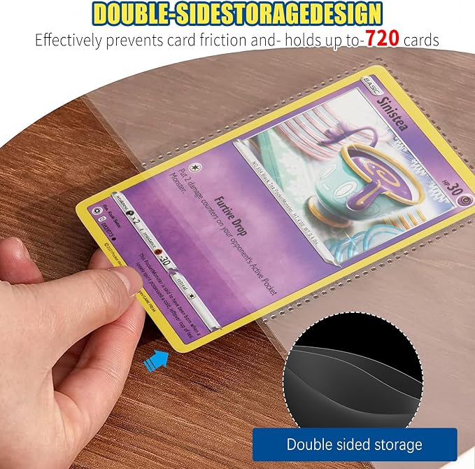 ABLY 720 Pocket Double Sided Card Sleeves, - Image 2