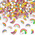 JUNEBRUSHS 80 Pcs Mini Resin Rainbow, Tiny Rainbow Themed Ornaments 8 Styles by JUNEBRUSHS