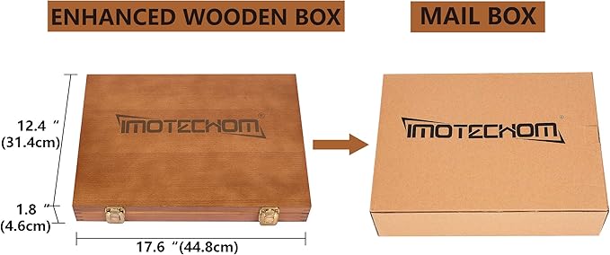 8-Pieces HSS Wood Turning Tools Lathe Chisel Set with Wooden Box
