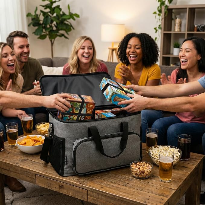 Board Game Bag with Multi-Pockets – Convertible Tote & Shoulder Carry, Includes - Image 7