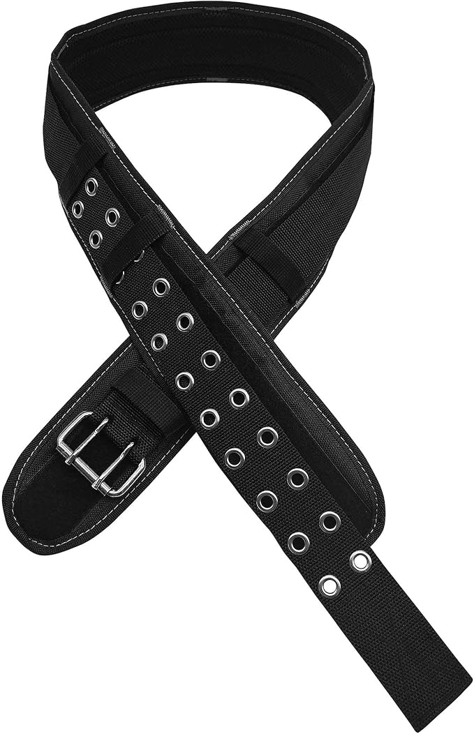 HAUTMEC 3.5 Inch Heavy-Duty Tool Belt, Adjustable Foam Padded Work Belt with 1680D Wear-Resistant Fabric for Waist Sizes 30-46", Compatible with Most Tool Pouches, Clips & Holders – HT0141