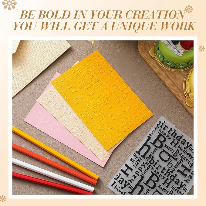 Geiserailie 1 Pcs Embossing Folders 2d/3D Embossing Machine Template Paper Card - Image 6