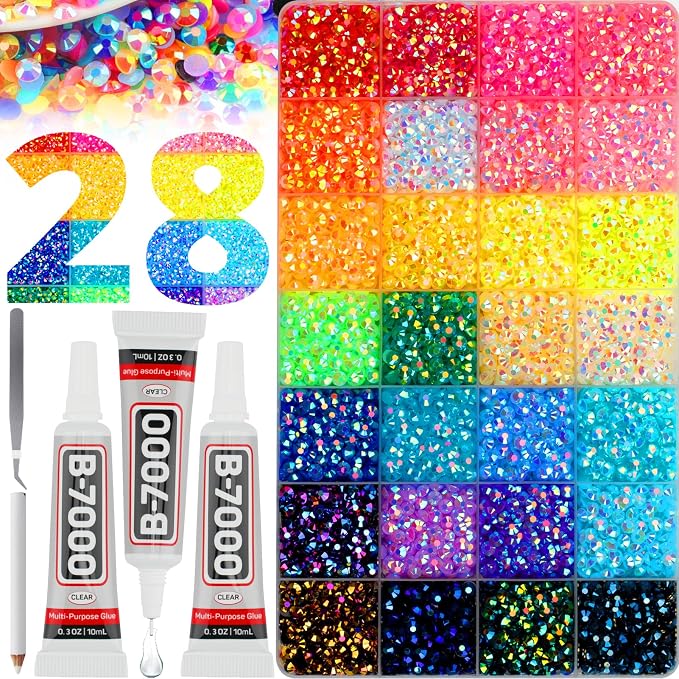 11000Pcs 5MM Rhinestones for Bedazzling Crafting, Bedazzler Kit by Worthofbest