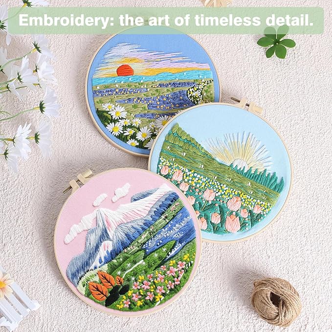 RidaaFri Embroidery Kit for Beginner, Hand Embroidery Practice Set - Image 4