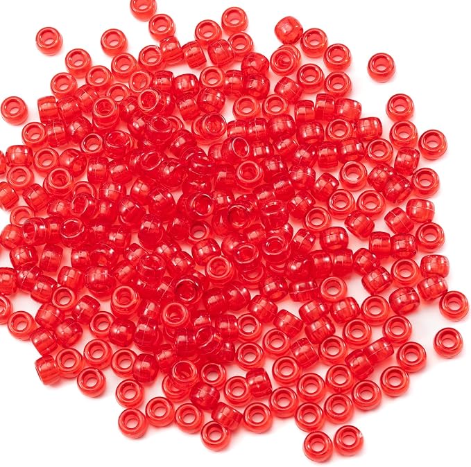 Gxueshan 1000 Pcs Acrylic DIY Pony Beads 6x9mm Bulk - Image 2