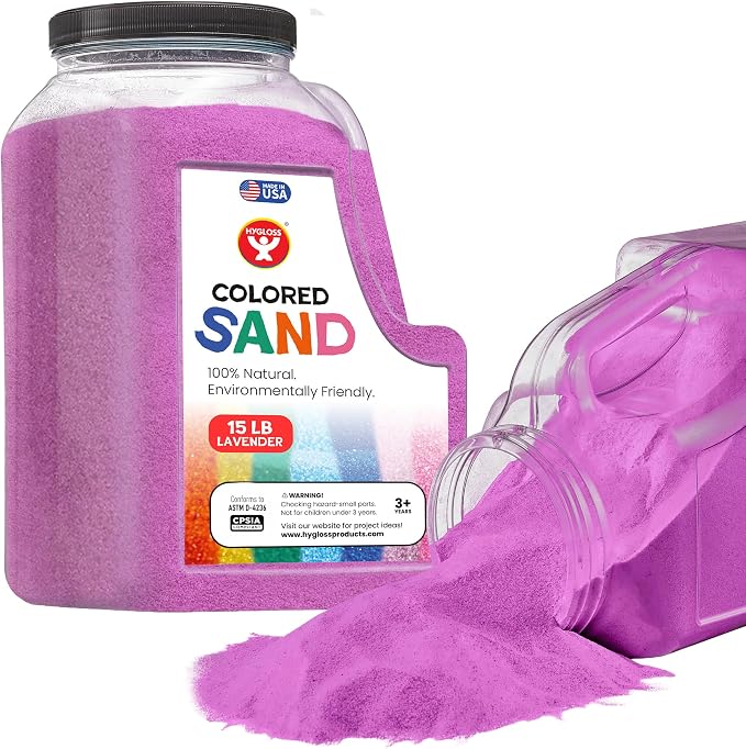 Hygloss Colored Sand for Crafts - 15 lb Bottle by HyglossProductsInc